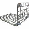 Vertical, foldable, mat trolley made in galvanized steel